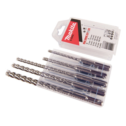 Makita DHR 243 Z Trapano a percussione a batteria 18 V 2,0 J SDS plus Brushless + set di punte da 5 pezzi - senza batteria, senza caricabatteria