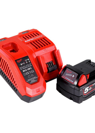 Milwaukee M18 FMT-501X FUEL Akku Multitool 18 V Brushless + 1x Akku 5,0 Ah + Ladegerät + 7 tlg. Zubehör Set + HD Box