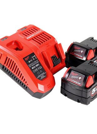 Milwaukee M18 FMT-502X FUEL Battery Multitool 18 V Brushless + 2x batterie 5,0 Ah + chargeur + 7 pcs. tools Set d'accessoires + HD Box