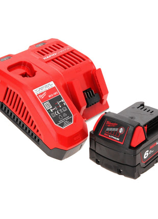 Milwaukee M18 FMT-601X FUEL Akku Multitool 18 V Brushless + 1x Akku 6,0 Ah + Ladegerät + 7 tlg. Zubehör Set + HD Box