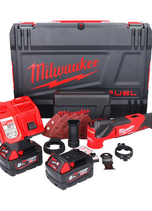 Milwaukee M18 FMT-602X outil multifonction à batterie FUEL 18 V sans balais + 2x batteries 6,0 Ah + chargeur + set d'accessoires 7 pièces + coffret HD