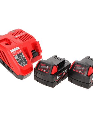 Milwaukee M18 FMT-602X outil multifonction à batterie FUEL 18 V sans balais + 2x batteries 6,0 Ah + chargeur + set d'accessoires 7 pièces + coffret HD