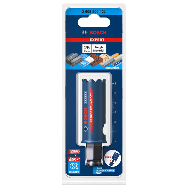 Bosch EXPERT Tough Material Sega a tazza 25 x 60 mm Carburo ( 2608900421 ) Universal - Successore del 2608594165