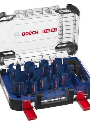 Bosch EXPERT Juego de sierras perforadoras para materiales de construcción 20 - 76 mm 15 piezas (2608900489) Carburo universal - sucesor de 2608580870