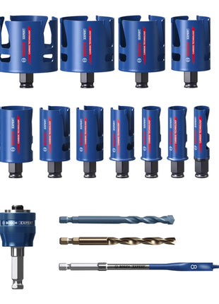 Bosch EXPERT Juego de sierras perforadoras para materiales de construcción 20 - 76 mm 15 piezas (2608900489) Carburo universal - sucesor de 2608580870