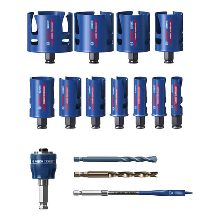 Bosch EXPERT Set Seghe a tazza Construction Material 20 - 76 mm ( 2608900489 ) 15 pz., Carburo - Successore del 2608580870