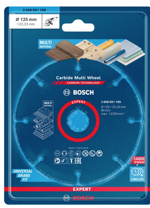 Bosch EXPERT Carbide Multi Wheel Trennscheibe 125 x 22.23 mm ( 2608901189 ) - Nachfolger von 2608623013 - Toolbrothers