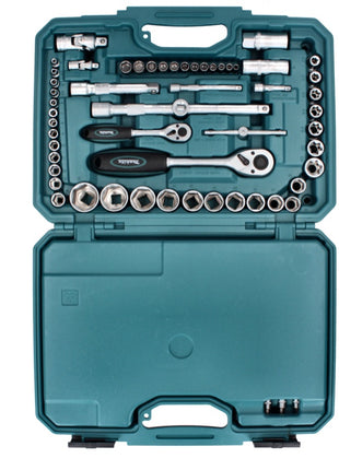 Makita Werkzeug Set 221 tlg. Chrom Vanadium Stahl ( E-10883 ) Bit / Ringmaulschlüssel / Steckschlüssel / Schraubendreher / Ratsche