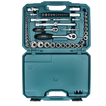 Makita Set di attrezzi da lavoro - 221 pz. in acciaio cromo vanadio ( E-10883 ) Punte / Chiavi combinate / Chiavi a bussola / Cacciavite / Cricchetto