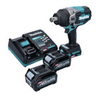 Llave de impacto inalámbrica Makita TW 001 GD201 40 V máx. 1800 Nm Brushless XGT + 2x baterías 2,5 Ah + cargador