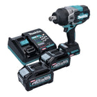 Llave de impacto inalámbrica Makita TW 001 GM201 40 V máx. 1800 Nm Brushless XGT + 2x baterías 4,0 Ah + cargador