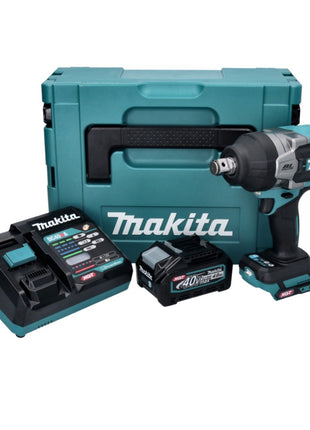 Llave de impacto inalámbrica Makita TW 001 GM101 40 V máx. 1800 Nm Brushless XGT + 1x batería 4,0 Ah + cargador + Makpac