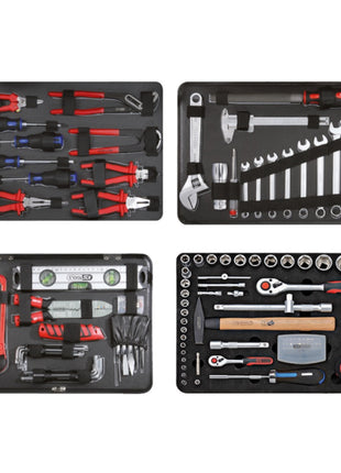 KS Tools Werkzeug Set 1/4" 1/2" 127 tlg. ( 917.0727 ) Schraubendreher / Hammer / Zange / Wasserwaage / Säge / Ringmaulschlüssel - Toolbrothers