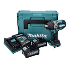 Makita TW 001 GM201 Akumulatorowy klucz udarowy 40 V maks. 1800 Nm Bezszczotkowy XGT + 2x akumulator 4,0 Ah + ładowarka + Makpac