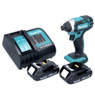Avvitatore a impulsi a batteria Makita DTD 152 SY 18 V 165 Nm + 2 batterie da 1,3 Ah + caricabatterie