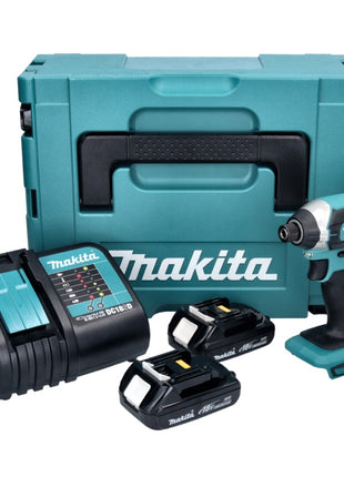 Makita DTD 152 SYJ Akku Schlagschrauber 18 V 165 Nm + 2x Akku 1,3 Ah + Ladegerät + Makpac