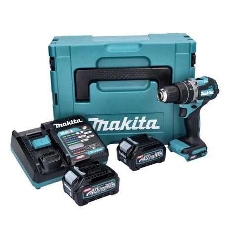 Makita HP 002 GD201 Akku Schlagbohrschrauber 40 V 64 Nm Brushless + 2x Akku 2,5 Ah + Ladegerät + Makpac