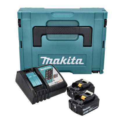 Makita Power Source Kit 18V con: 2x Batterie BL1860B 6,0 Ah + Caricabatterie DC18RC + Valigetta Makpac