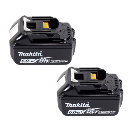 Makita Power Source Kit 18V con: 2x Batterie BL1860B 6,0 Ah + Caricabatterie DC18RC + Valigetta Makpac