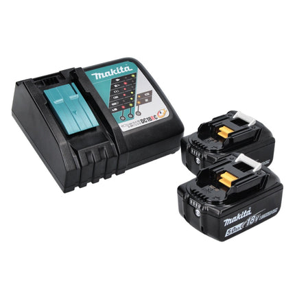 Makita DHP 486 RT trapano a percussione a batteria 18 V 130 Nm brushless + 2x batteria ricaricabile 5,0 Ah + caricabatterie