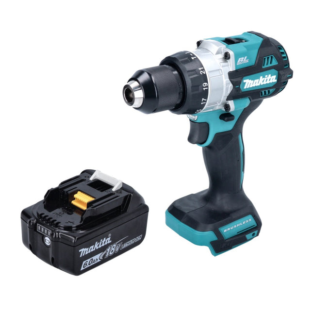 Makita DHP 486 G1 trapano a percussione a batteria 18 V 130 Nm brushless + 1x batteria ricaricabile 6,0 Ah - senza caricabatterie