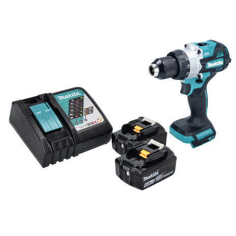 Makita DHP 486 RG trapano a percussione a batteria 18 V 130 Nm brushless + 2x batteria ricaricabile 6,0 Ah + caricabatterie