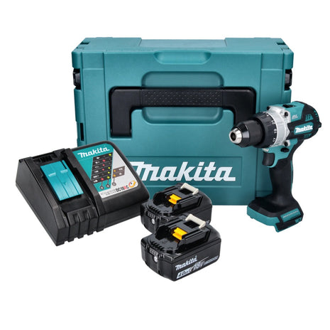 Makita DHP 486 RMJ Akku Schlagbohrschrauber 18 V 130 Nm Brushless + 2x Akku 4,0 Ah + Ladegerät + Makpac