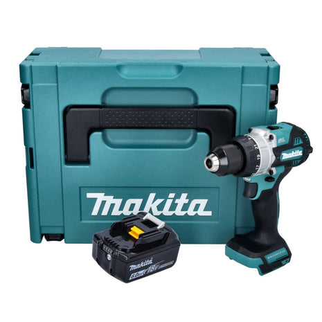 Makita DHP 486 G1J Perceuse-visseuse à percussion sans fil 18 V 130 Nm Brushless + 1x batterie 6,0 Ah + Makpac - sans chargeur