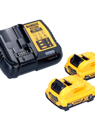 Taladro atornillador inalámbrico DeWalt DCD 703 L2T 12 V 57,5 ​​Nm sin escobillas + 2 baterías 3,0 Ah + cargador + 4 accesorios para portabrocas + TSTAK