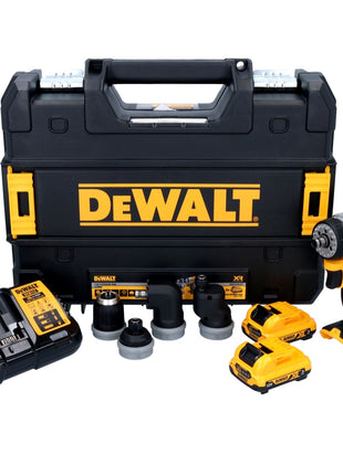 DeWalt DCD 703 L2T Akku Bohrschrauber 12 V 57,5 Nm Brushless + 2x Akku 3,0 Ah + Ladegerät + 4x Bohrfutteraufsatz + TSTAK