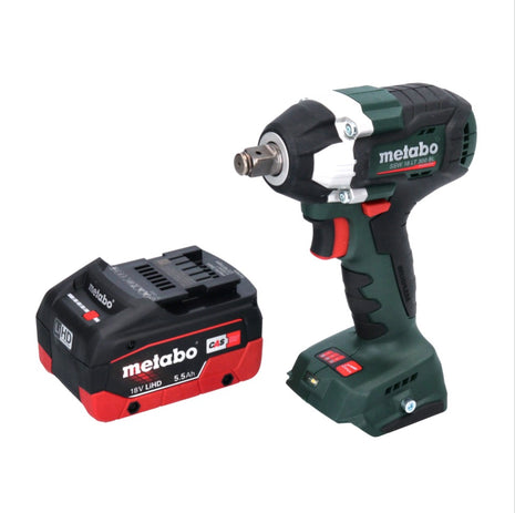 Metabo SSW 18 LT 300 BL Atornillador de impacto a batería 18 V 300 Nm 1/2" sin escobillas + 1x batería 5,5 Ah - sin cargador