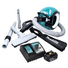 Makita DCL 501 RF1 Akku Staubsauger 18 V Brushless + 1x Akku 3,0 Ah + Ladegerät + Zubehör