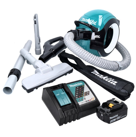 Makita DCL 501 RM1 Akku Staubsauger 18 V Brushless + 1x Akku 4,0 Ah + Ladegerät + Zubehör