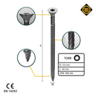FORTE Tools Universal Holzschraube 3,0 x 20 mm T10 500 Stk. ( 000040113857 ) silber verzinkt Torx Senkkopf Vollgewinde