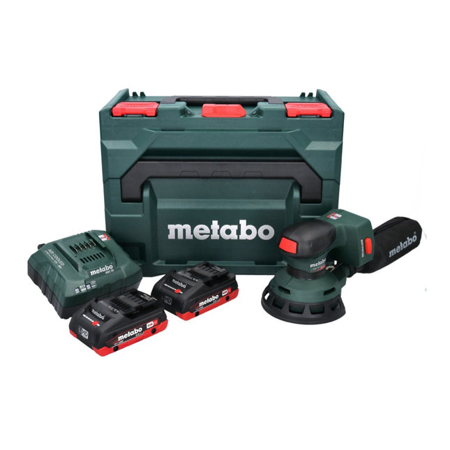 Metabo SXA 18 LTX 125 BL levigatrice rotorbitale a batteria 18 V 125 mm brushless + 2x batteria ricaricabile 4,0 Ah + caricatore + metaBOX