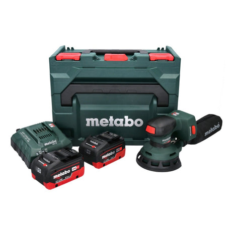 Metabo SXA 18 LTX 125 BL Akku Exzenterschleifer 18 V 125 mm Brushless + 2x Akku 5,5 Ah + Ladegerät + metaBOX