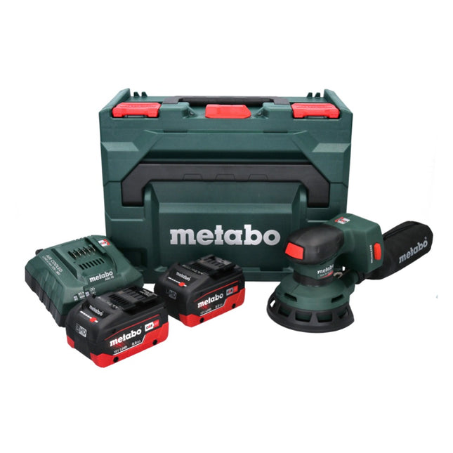 Metabo SXA 18 LTX 125 BL levigatrice rotorbitale a batteria 18 V 125 mm brushless + 2x batteria ricaricabile 8,0 Ah + caricatore + metaBOX