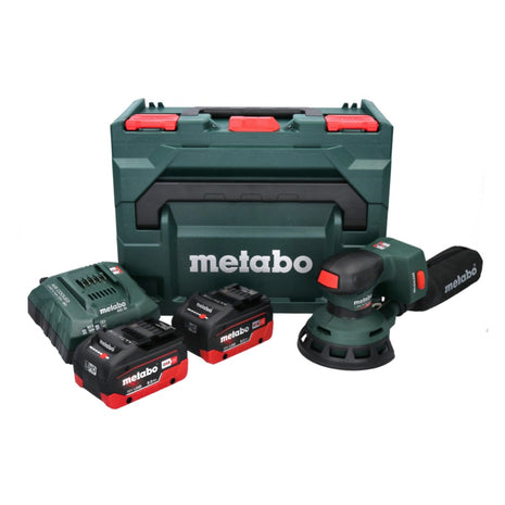 Akumulatorowa szlifierka mimośrodowa Metabo SXA 18 LTX 125 BL 18 V 125 mm bezszczotkowa + 2x akumulator 8,0 Ah + ładowarka + metaBOX