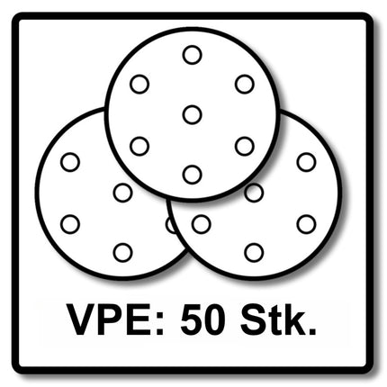 Makita Schleifpapier Klett 125 mm K 320 50 Stk. ( P-43692 ) für DBO BO DCW DWE GEX PEX SXE BOS - Toolbrothers