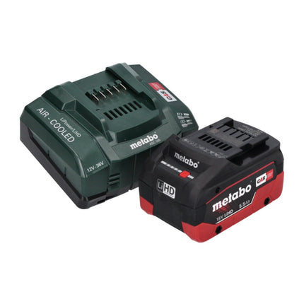 Metabo AS 18 L PC Aspirapolvere compatto a batteria 18 V 6 l IPX4 classe di polvere L bagnato e asciutto + 1x batteria ricaricabile 5,5 Ah + caricatore