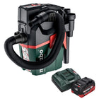 Metabo AS 18 L PC Aspirapolvere compatto a batteria 18 V 6 l IPX4 classe di polvere L wet and dry + 1x batteria ricaricabile 8,0 Ah + caricabatterie