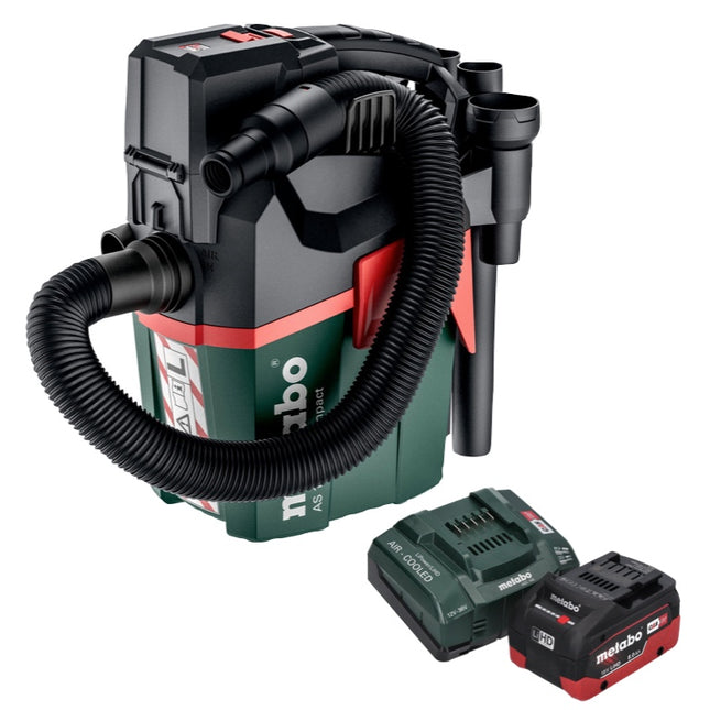 Metabo AS 18 L PC Compact Akku Sauger 18 V 6 l IPX4 Staubklasse L Nass und Trocken + 1x Akku 8,0 Ah + Ladegerät