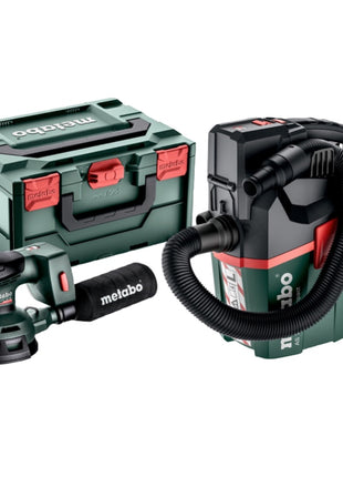 Metabo Set SXA 18 LTX 125 BL Ponceuse excentrique sans fil 18 V 125 mm + AS 18 L PC Aspirateur compact ( 691199000 ) - sans batterie, sans chargeur