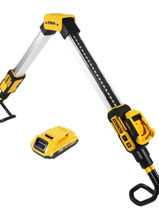 DeWalt DCL 045 N Akku Lampe LED KFZ Leuchte 12 / 18 V 1700 lm 0-360 Grad drehbare Halterung + 1x Akku 2,0 Ah - ohne Ladegerät