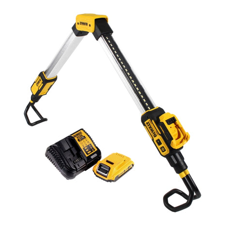 DeWalt DCL 045 D1 Akku Lampe LED KFZ Leuchte 12 / 18 V 1700 lm 0-360 Grad drehbare Halterung + 1x Akku 2,0 Ah + Ladegerät