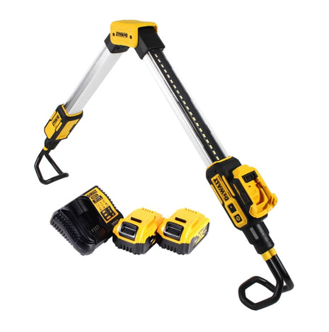 DeWalt DCL 045 P2 Akku Lampe LED KFZ Leuchte 12 / 18 V 1700 lm 0-360 Grad drehbare Halterung + 2x Akku 5,0 Ah + Ladegerät