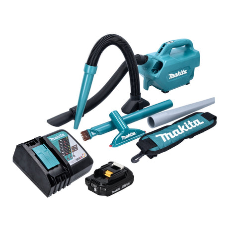 Makita DCL 184 RA1 Aspirateur sans fil 18 V - 54 mbar - 0,5 l + 1x Batterie 2,0 Ah + Chargeur