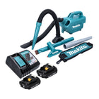 Makita DCL 184 RA Akku Staubsauger 18 V 54 mbar 0,5 l + 2x Akku 2,0 Ah + Ladegerät