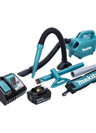 Makita DCL 184 RT1 Akku Staubsauger 18 V 54 mbar 0,5 l + 1x Akku 5,0 Ah + Ladegerät - Toolbrothers