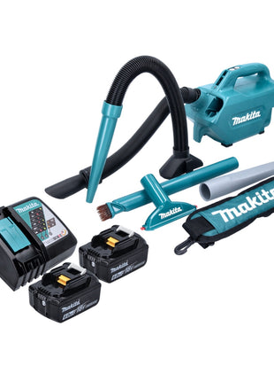 Makita DCL 184 RG Akku Staubsauger 18 V 54 mbar 0,5 l + 2x Akku 6,0 Ah + Ladegerät - Toolbrothers